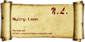 Nyiry Leon névjegykártya